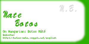 mate botos business card