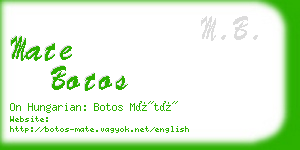 mate botos business card